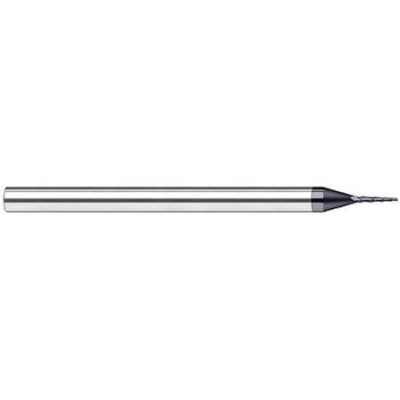 Harvey Tool 0.0600 in. Cutter dia. x 5/16 Carbide Tapered Ball End Mill, 3 Flutes, AlTiN Nano Coated 785960-C6